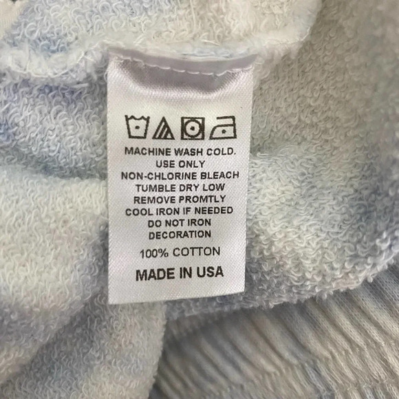 SoulCycle‎ Tie Dye Joggers Blue/White Tie Waist - Picture 11 of 12